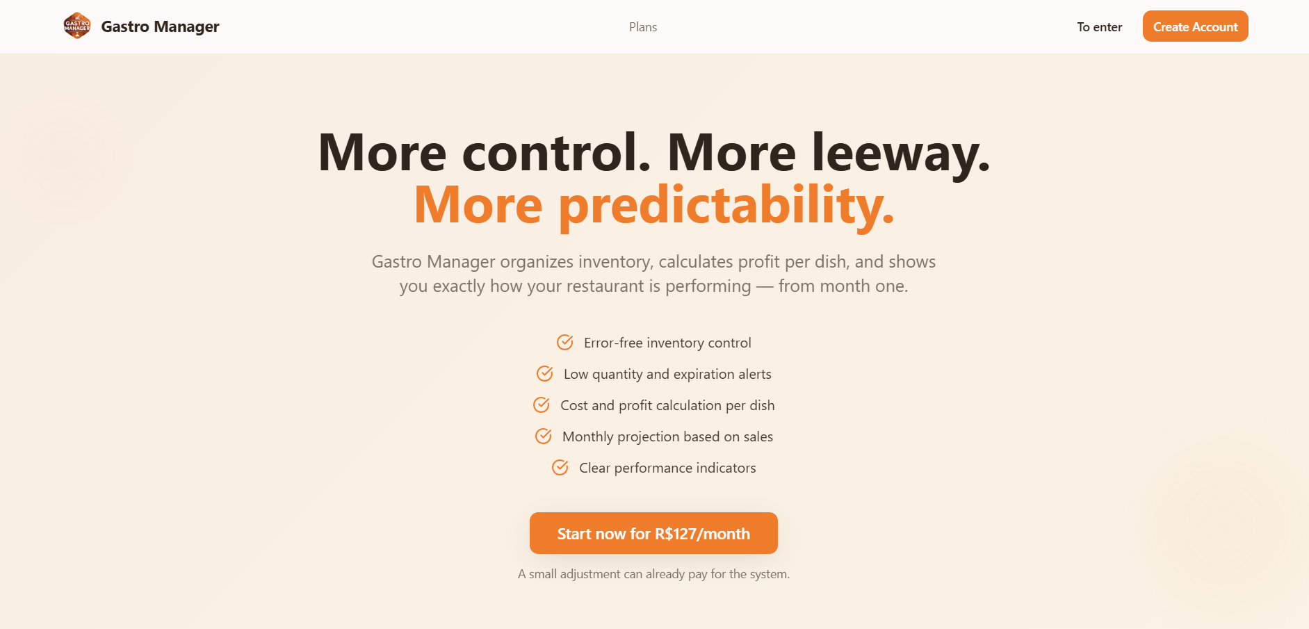 Gastro Manager — Landing Page