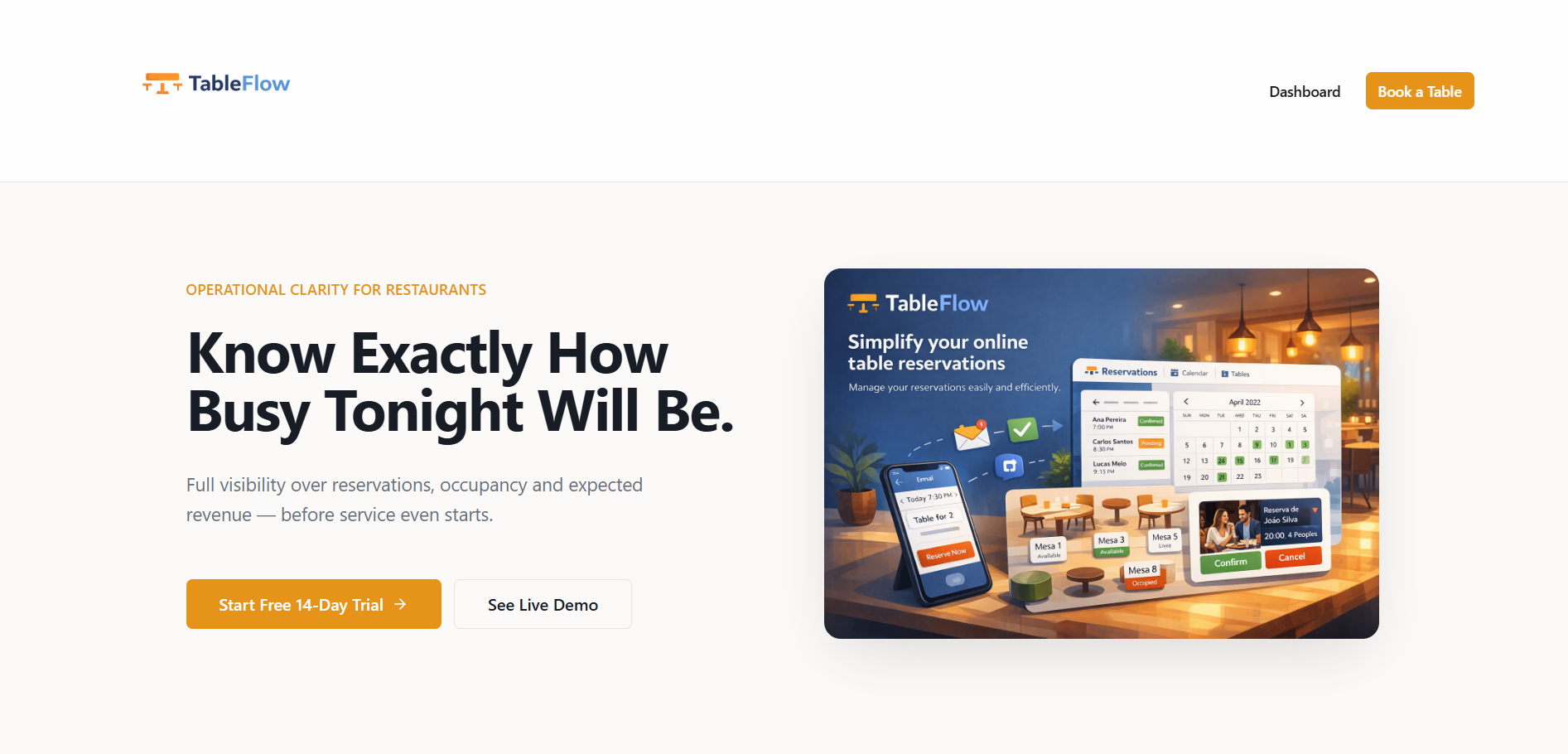 TableFlow — Restaurant Reservations